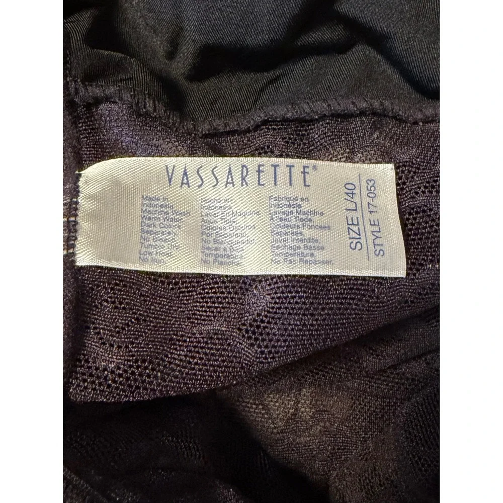Vassarette Vintage Black Floral Lace Camisole Dainty Mesh Tank Whimsigoth L/40